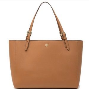 Tory Burch Emerson Brown Saffiano Leather Tote